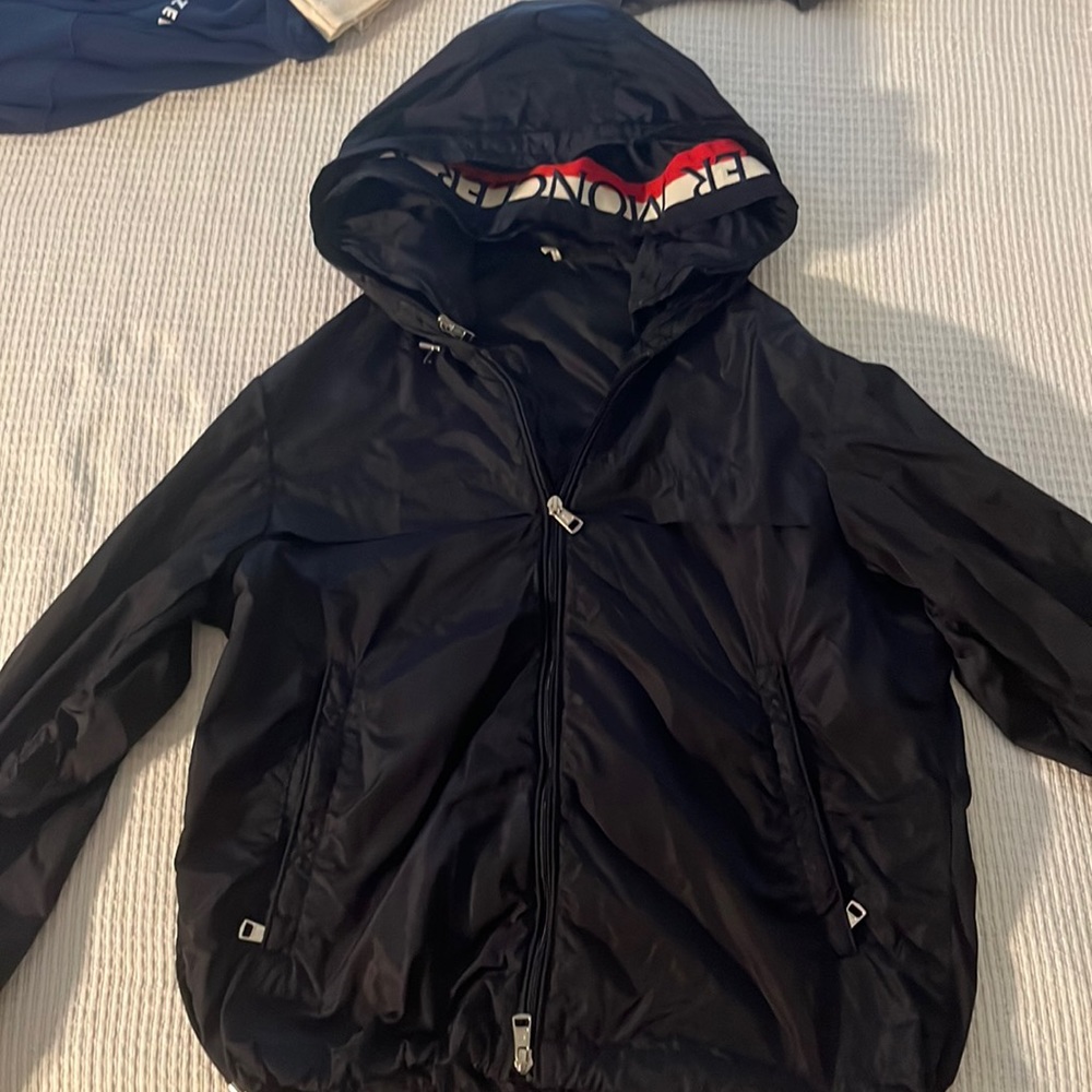 Moncler black windbreaker jacket